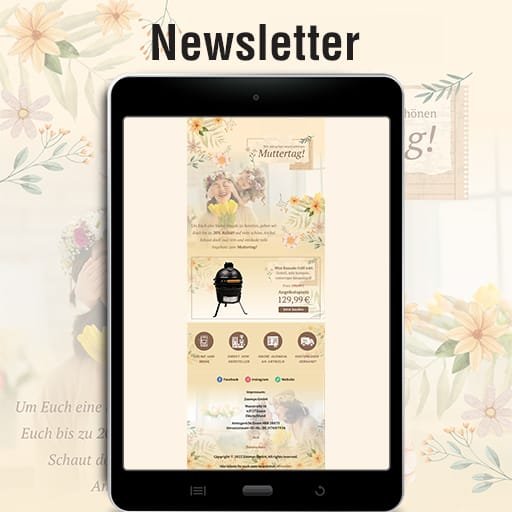 Newsletter creation service for festivals and sales